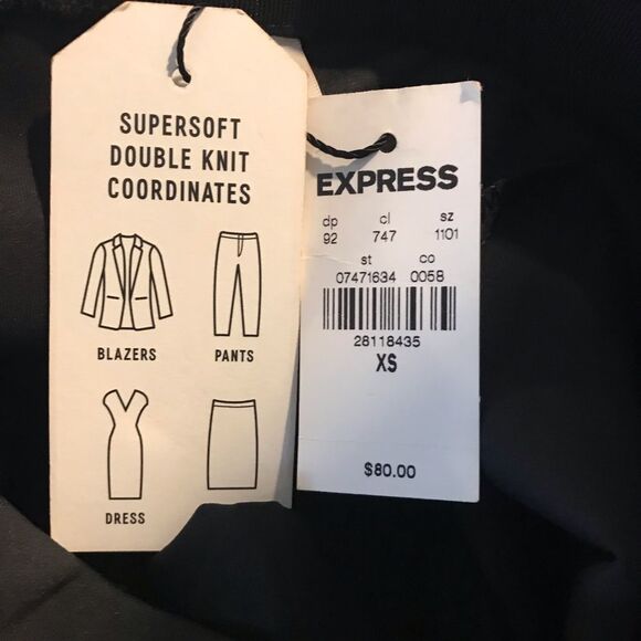 Express Super Soft Double Knit Skinny Pants Size XS Black Super High Rise NWT - Picture 7 of 12